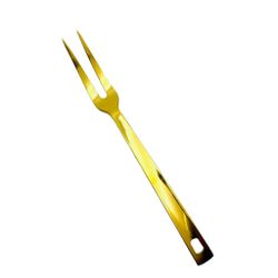 Вилка для мяса поварская 27,5 см сервировочная нерж. цвет золото PVD P.L. Proff Cuisine