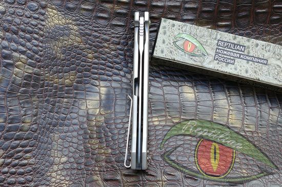 Складной нож REPTILIAN САРГАН-01 c клинком из стали D2, рукоять Stainless Steel