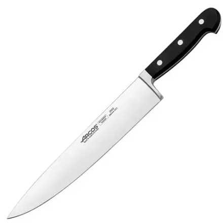 Нож поварской «Классика» сталь нерж.,полиоксиметилен ,L=391/260,B=45мм черный,металлич