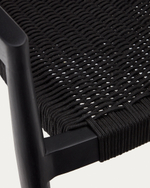 Ydalia Садовый стул из черного тика и черной веревки