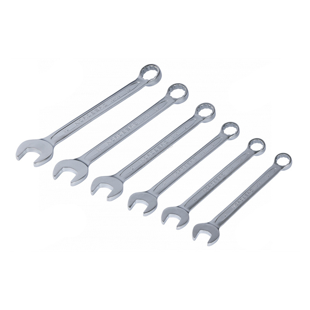 NORDBERG (10206T) Набор ключей комбинированных в ложементе, 6 предметов для тележки