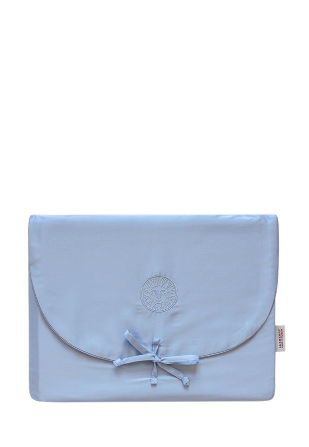 Постельное белье 2 спальное евро Luxberry Тенсель голубое