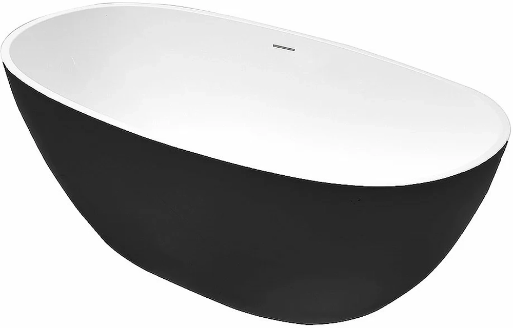 Ванна акриловая Grossman Classic GR-2403MB 150х78 белая, черная матовая