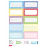 Наклейки КЛАССИКА для маркировки школьных принадлежностей, НАБОР 4 листа, 56 наклеек, HTB, 4Н5н