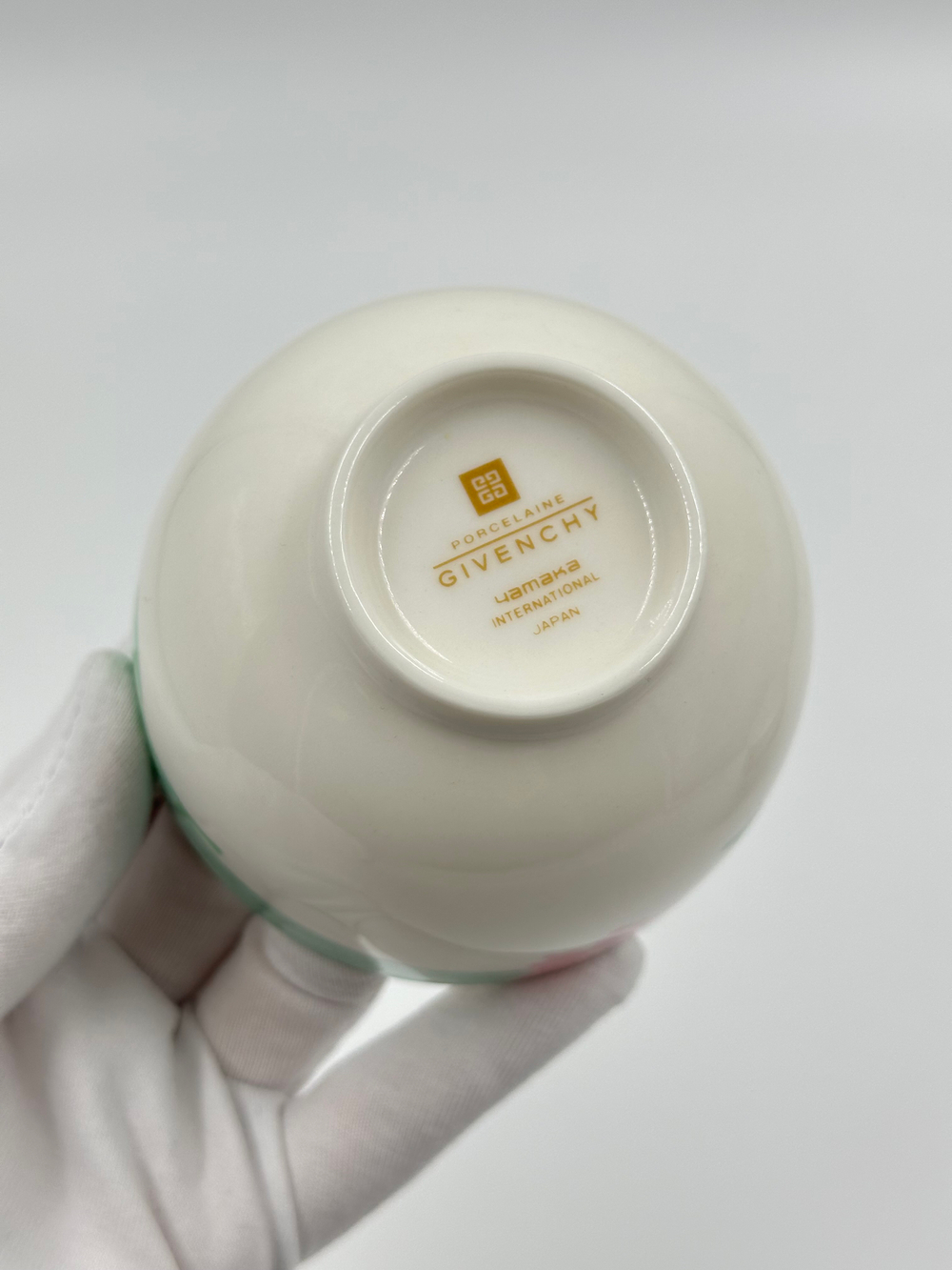 Пиала с зелёной каймой Givenchy by Yamaka