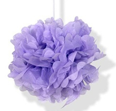 Бумажный помпон Лиловый 20 см