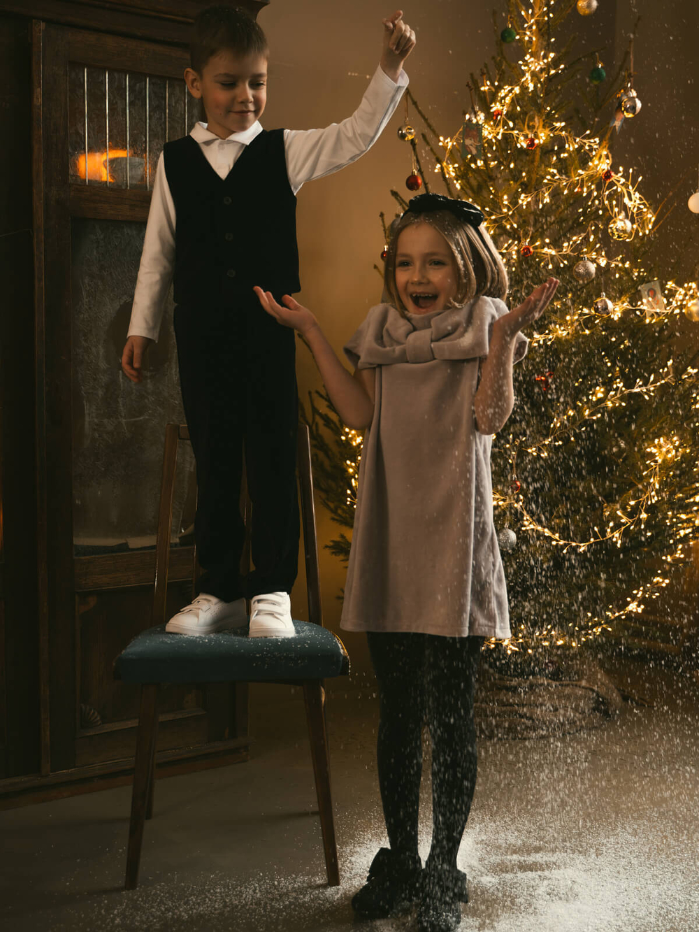 Велюровый комплект Mjölk (Жилет и брюки) Navy