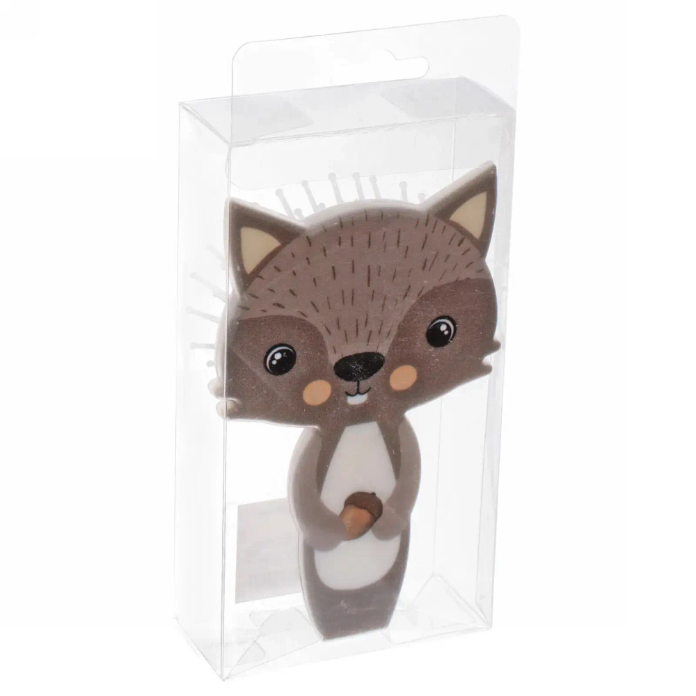 Расческа массажная детская «Zverushka» бурундучок, 7*13см, в пластиковой коробке