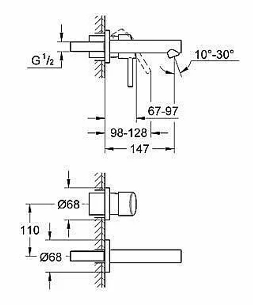 Смеситель для раковины Grohe Concetto 19575 001