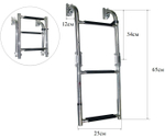 Складной трап из нержавеющей стали, 3 ступени, 63 см (10247445)
