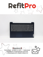Верхняя панель с клавиатурой (топкейс) для ноутбука Lenovo ideapad 3-15ITL6/IdeaPad 3-15ALC6 раскладка - русская, без подсветки, без фингерпринта, синий (5CB1B69105), оригинал