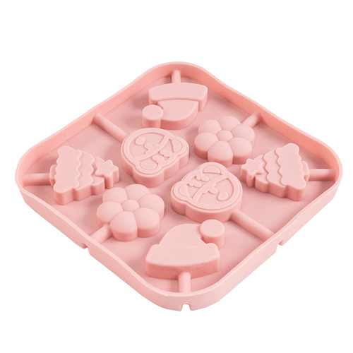 Форма силиконовая "Новогодние мишки" 13,5*13,5 см, 8 ячеек