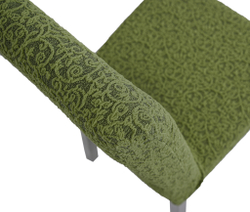 Чехол на стул без оборки Жаккард, цвет Зеленый светлый