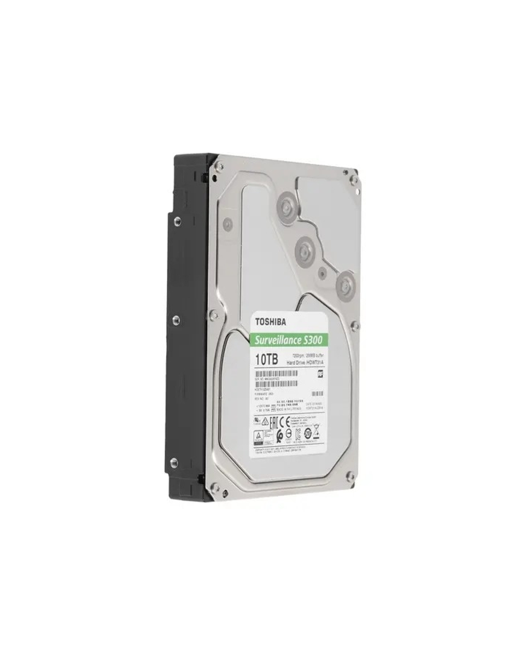 HDD жесткий диск 10TB Toshiba Surveillance S300 (HDWT31AUZSVA) (SATA 6.0Gb/s, 7200 rpm, 256Mb buffer, 3.5" для видеонаблюдения)