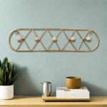 Ключница металлическая 5 крючков «ЛОФТ ВОСТ», эбби, цвет золото, 41*10,5см (лейбл Селфи)