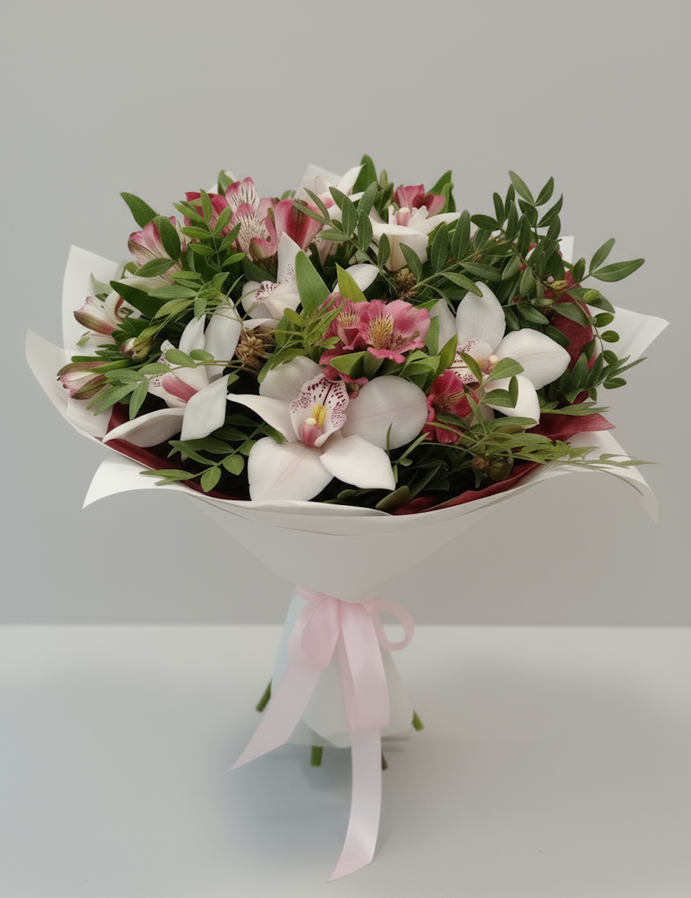 Букет с орхидеями Бабочки в животе