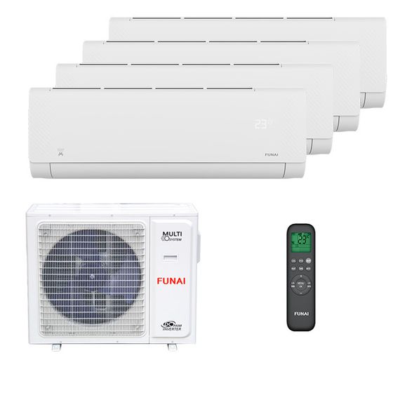 Мультисплит система на 4 комнаты Funai RAM-I-SG25HP.W02/S x 4 / RAM-I-4OK85HP.01/U