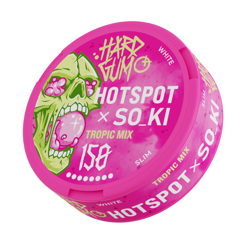 СНЮС HOTSPOT x SO_KI HARD GUM TROPIC MIX (150МГ) - ТРОПИЧЕСКАЯ ЖВАЧКА