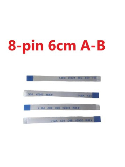 Шлейф FFC 8-pin Шаг 0.5mm Длина 6cm Прямой A-B AWM 20624 80C 60V VW-1