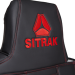 Чехлы SITRAK C7H (экокожа, черный, красная вставка)