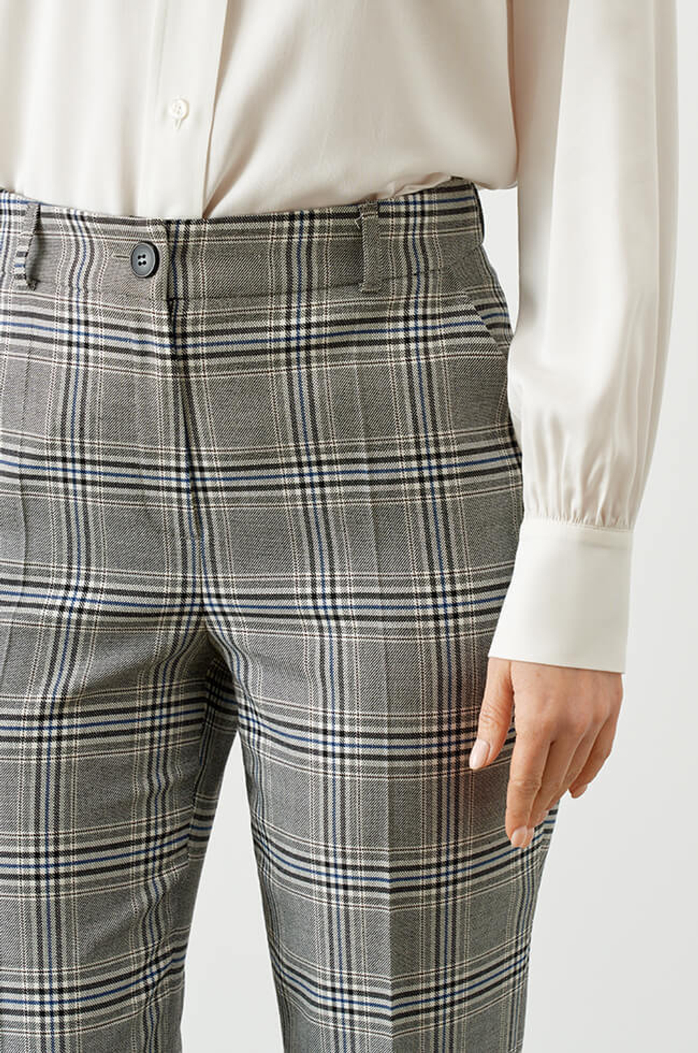 3942 Брюки женские (серый клетка)