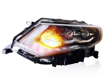 Передние фары Ниссан Х-трейл Т32 2018-2020 V7 type [Комплект Л+П; Светодиодные ходовые огни; FULL LED; электрокорректор]