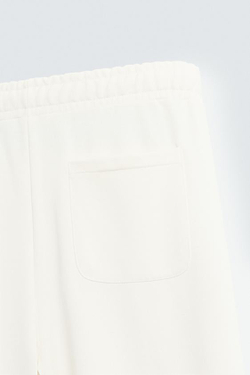 ZARA ДЖОГГЕРЫ WIDE-FIT, ЖЕЛТОВАТО-БЕЛЫЙ