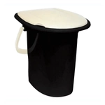 Ведро-туалет 16л белый ротанг 0,37,39х0,4м