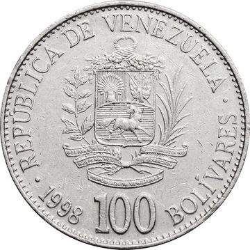 100 боливаров 1998 Венесуэла