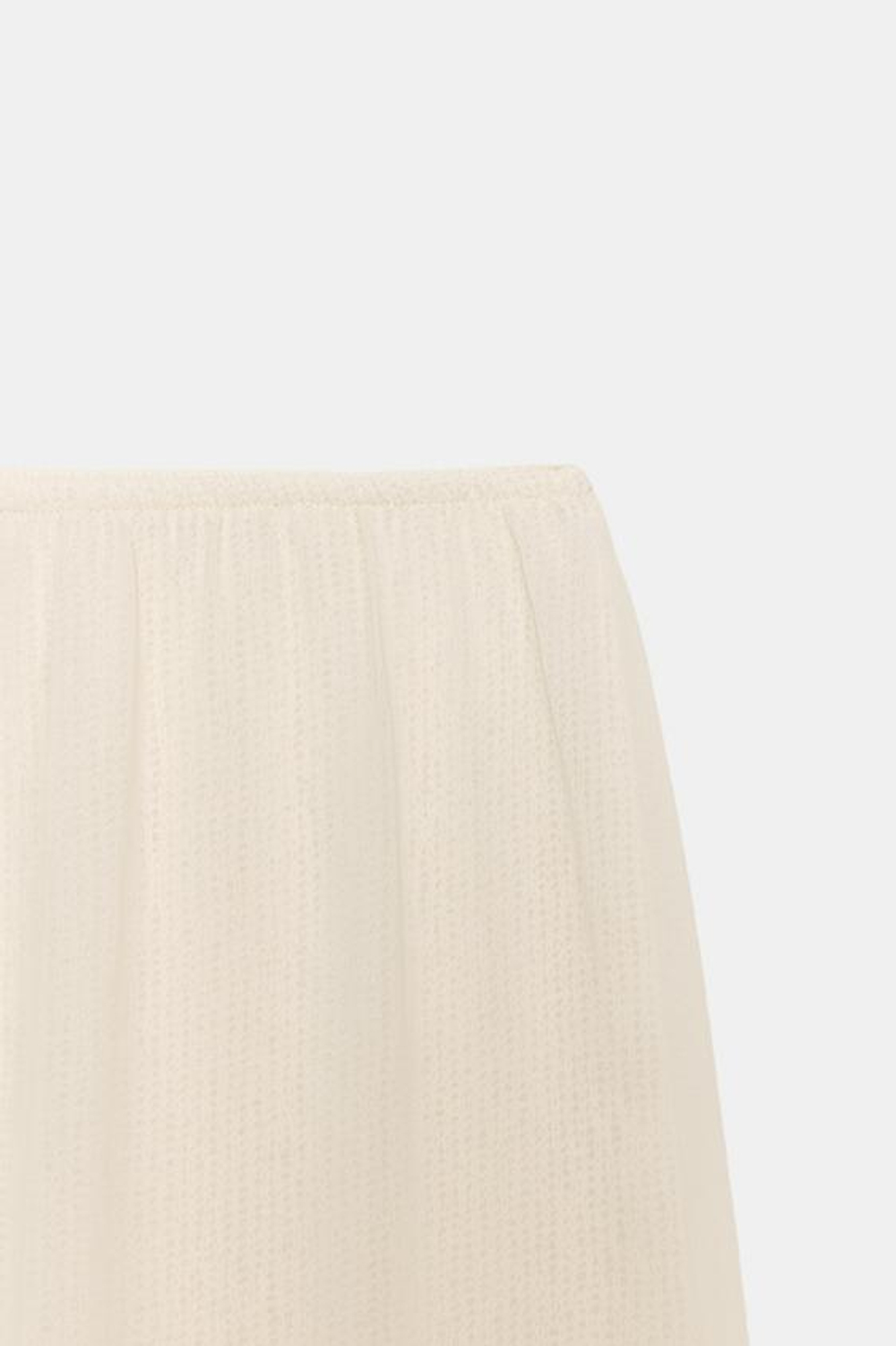 ZARA ЮБКА МИДИ С ЭФФЕКТОМ ДВОЙНОЙ ТКАНИ, ЭКРЮ