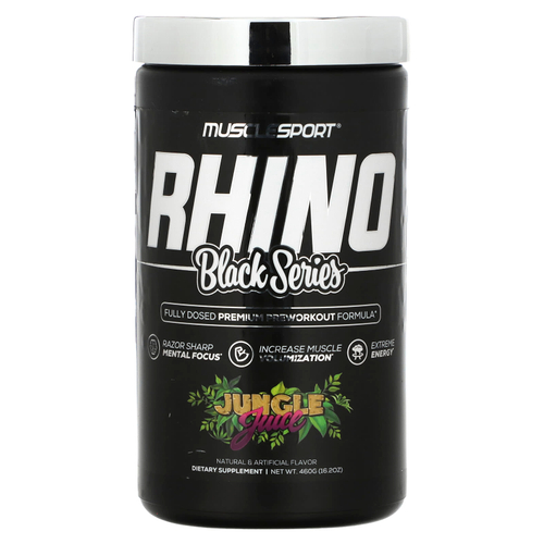 MuscleSport, Black Series, Rhino, сок джунглей, 460 г (16,2 унции)