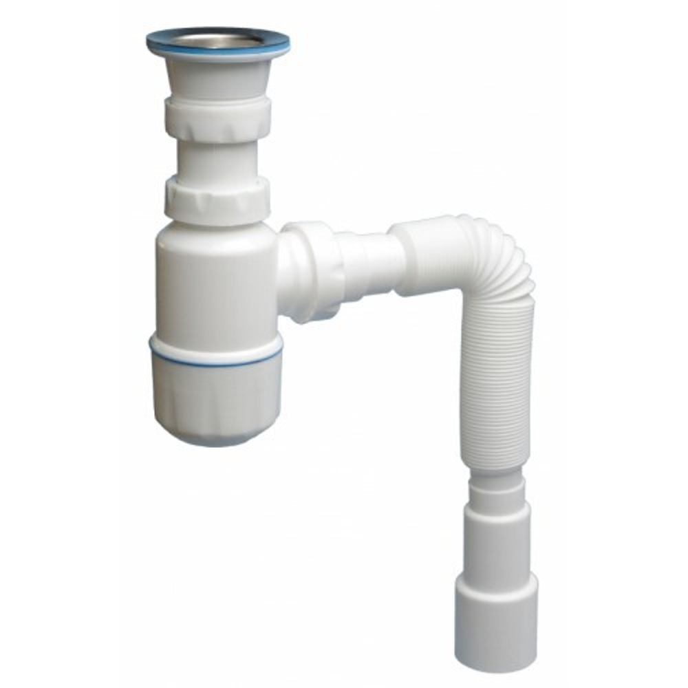 1051  НОВА Сифон для умывальника выпуск 70мм разборный