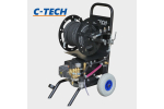 Установка для прочистки канализации C-TECH CM1814 (180 бар, 840 л/ч, 4 кВт, 380 В) электрическая мобильная