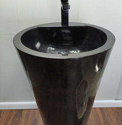 Раковина напольная из мрамора Black MN-01363 (45*45*90 см)