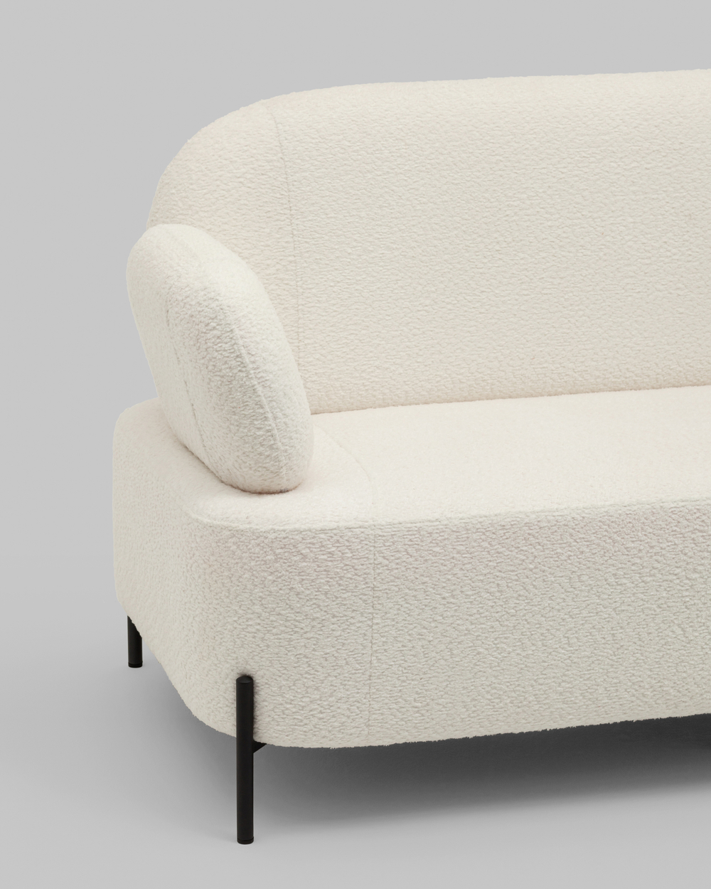 Диван Кэнди ткань букле белый