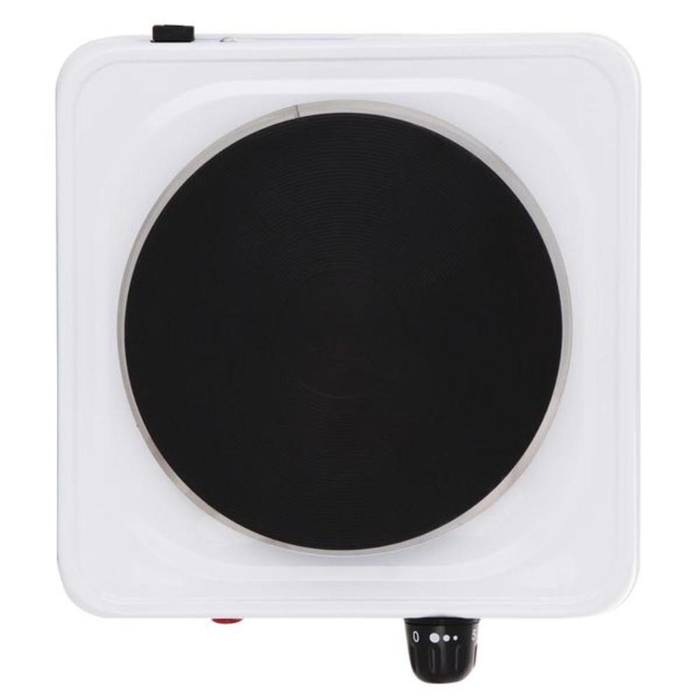 Плита электрическая Econ, ECO-131HP, 1000 Вт, 1 конф, диск, эмаль, механ, пер повор, бел