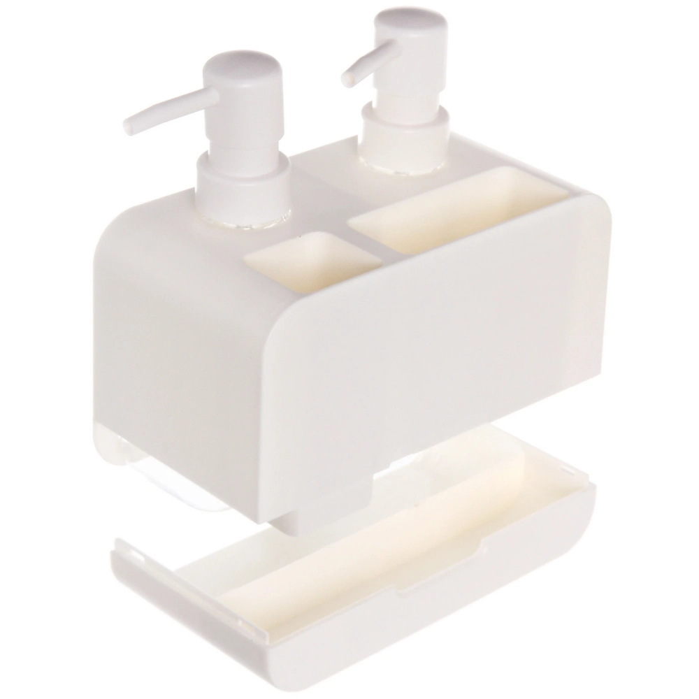 Дозатор для моющих средств 2х350мл 17х19х16 белый 8875