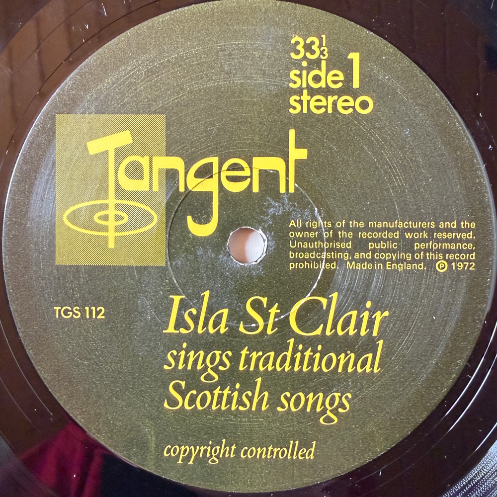 Isla St Clair ‎– Isla St Clair Sings Traditional Scottish Songs (Англия 1972г.) Т