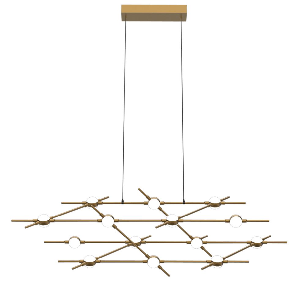 Люстра Molecular 14 black/gold