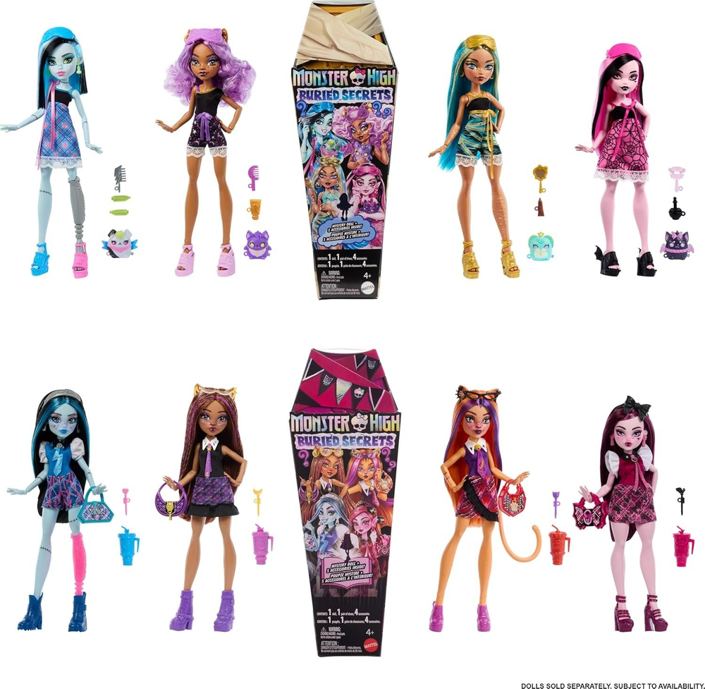 Кукла-сюрприз Monster high Cozy Creepover Mystery