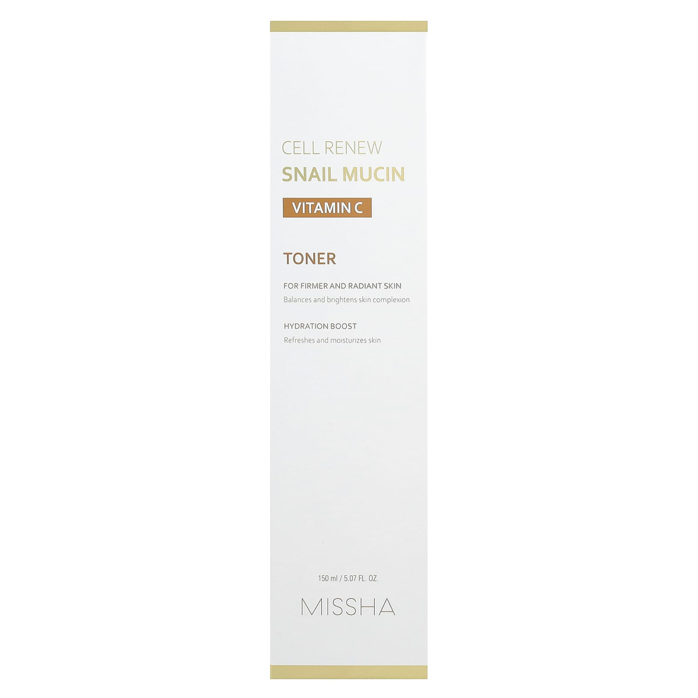 Missha, Cell Renew Snail Mucin, тоник с витамином C, 150 мл (5,07 жидк. Унции)