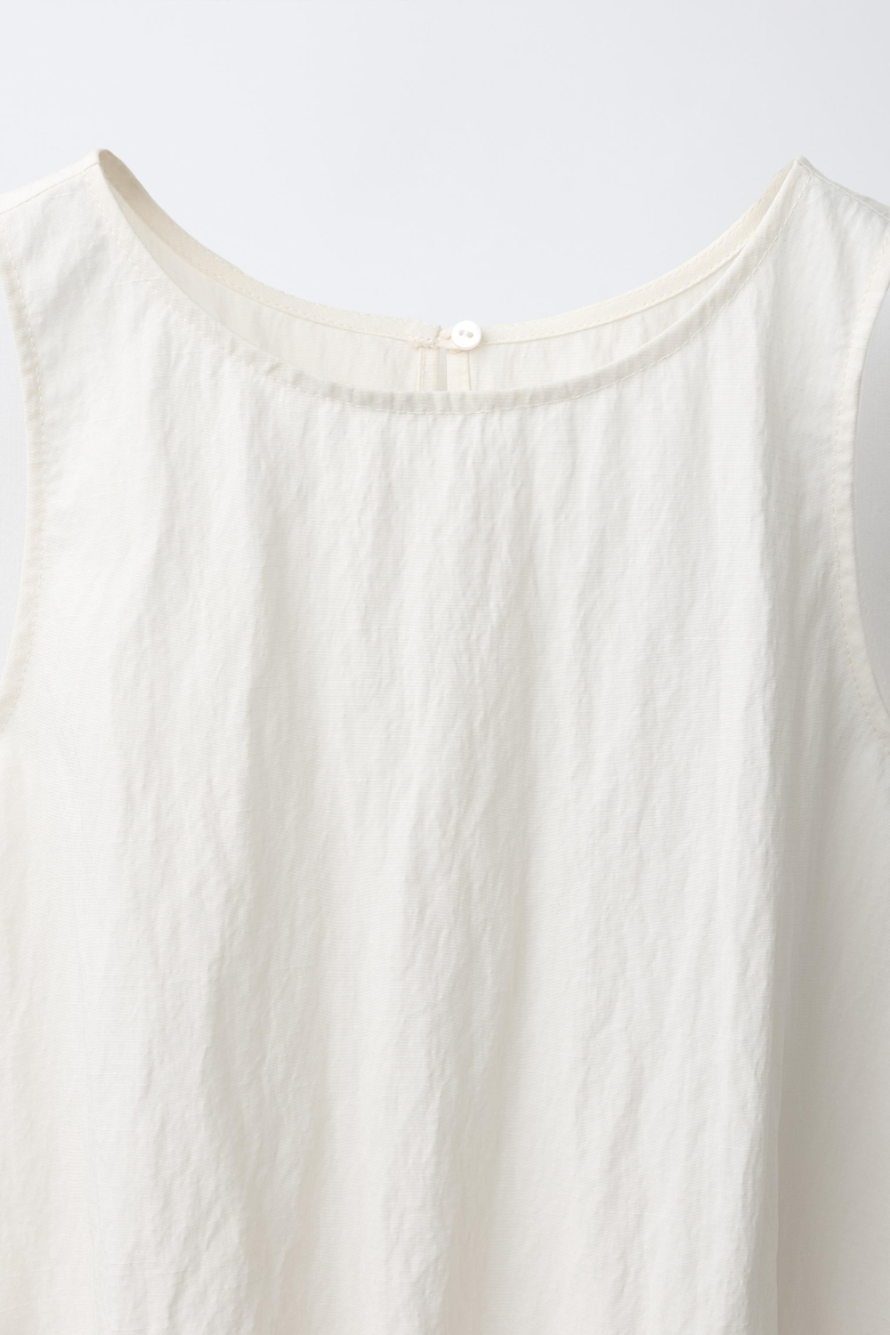ZARA ПЛАТЬЕ БЕЗ РУКАВОВ, ЭКРЮ