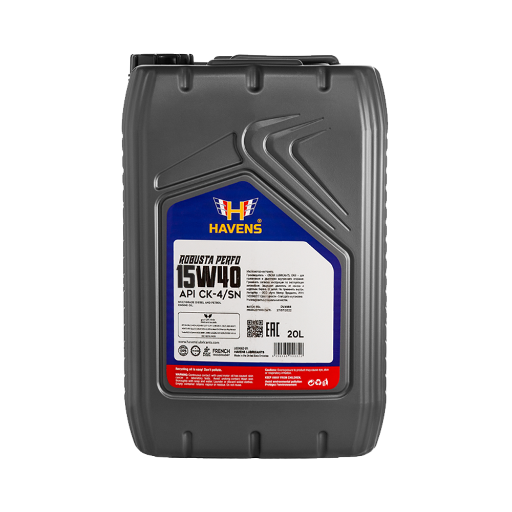 Havens Robusta Perfo 15W40 CK-4/SN, E9, 20л п/синт