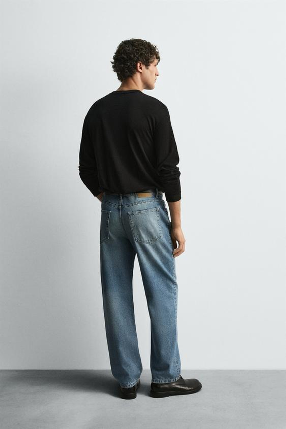 ZARA ДЖИНСЫ STRAIGHT ДЛИНОЙ ДО ЩИКОЛОТКИ, ВЫЦВЕТШИЙ СИНИЙ