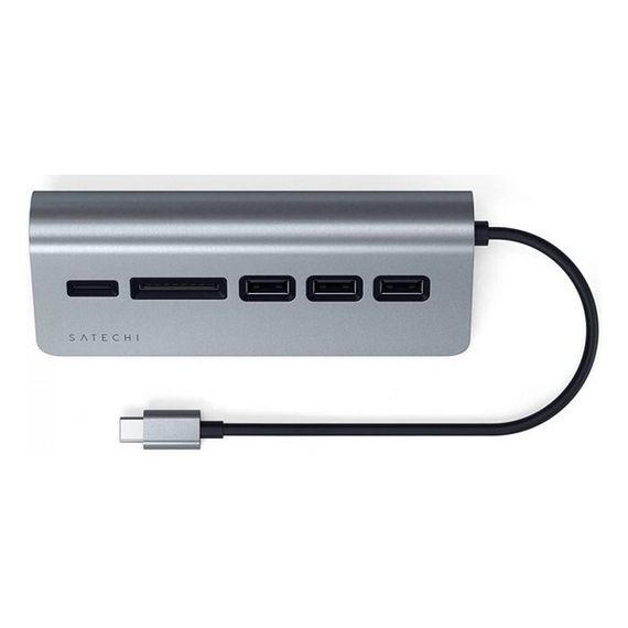 USB-концентратор Satechi Type-C USB Hub (ST-TCHCRM) серый космос