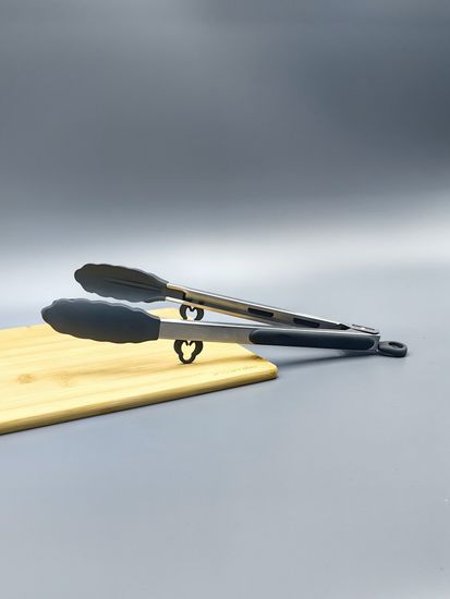 Щипцы силиконовые 30,5 см. Kamille КМ 7512 с ручками из нержавеющей стали