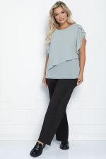 Блуза Магнолия (серо-голубая) Б11052 LT Collection