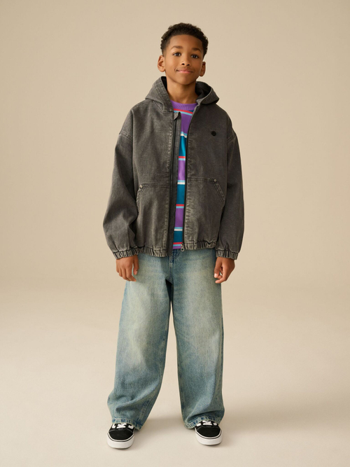 Куртка джинсовая с капюшоном для мальчика Next Q61-567, Черный