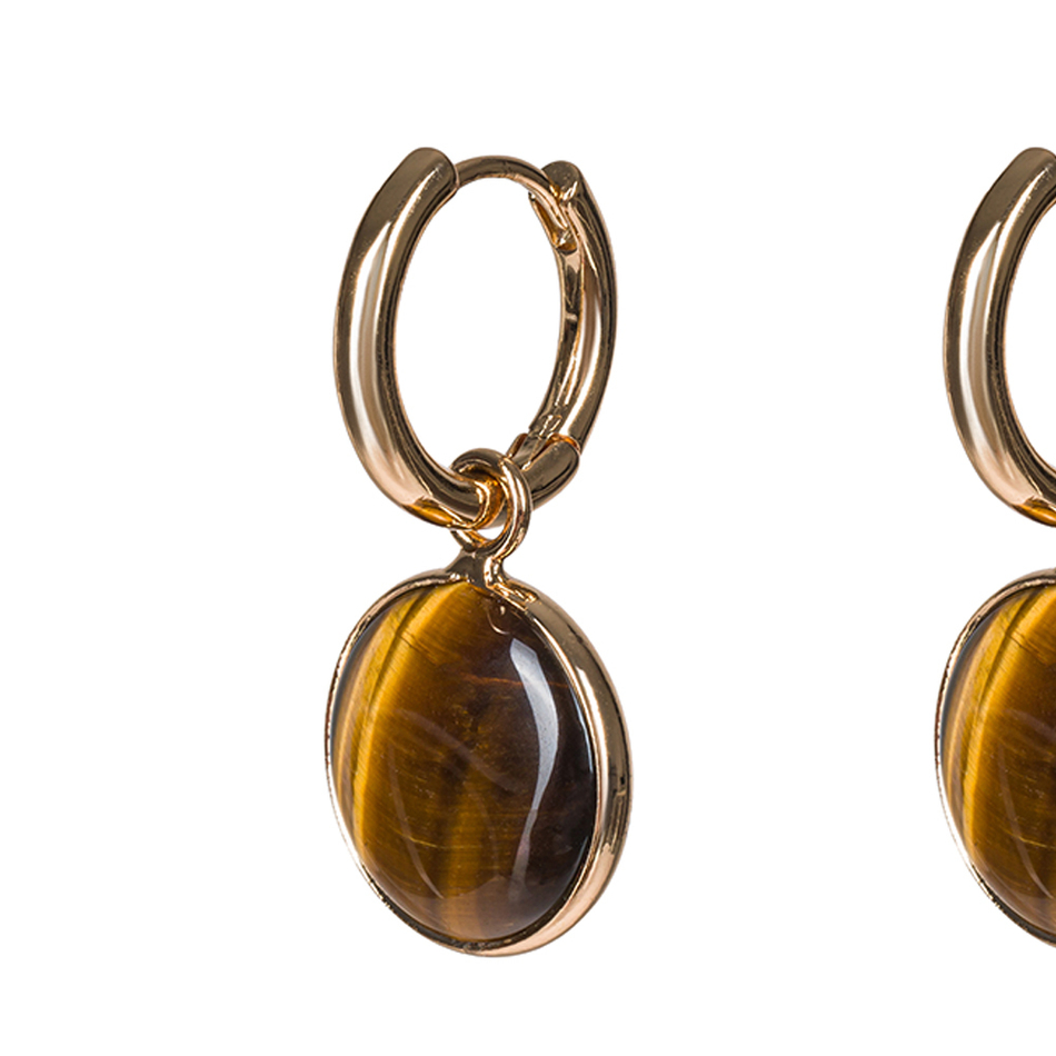 Серьги Fiore Luna TIGER EYE LE1120 BR/G