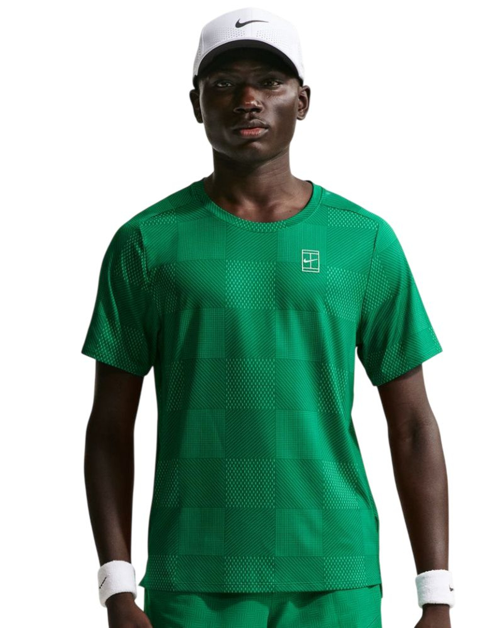Мужская теннисная футболка Nike Court Advantage Dri-Fit - malachite/white